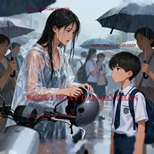 Bìa Rời đi trong mưa