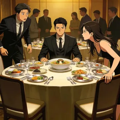 Bìa Liên Hoan Công Ty, Tôi Nhìn Vợ Gắp Thức Ăn Cho Trợ Lý Nam