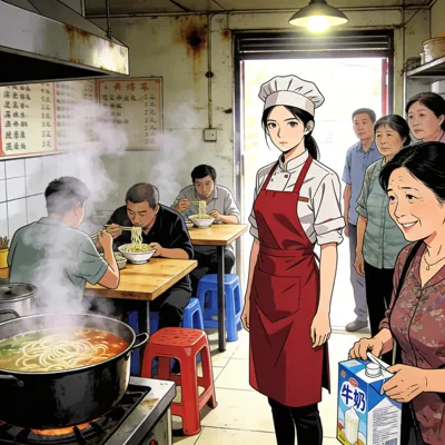 Bìa Cả Họ Từng Xem Tôi Làm Việc Lặt Vặt, Giờ Đứng Chật Trước Tiệm Mì Của Tôi